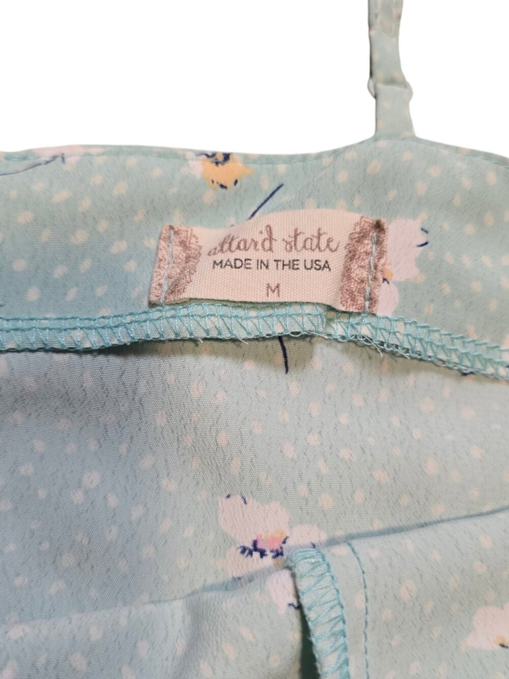 Altar’d State Light Mint Green Ruffle Floral Mini Dress M - Picture 8 of 14